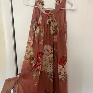 Mauve / pink floral dress